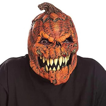 洛陽牡丹 萬聖節邪惡南瓜頭面具恐怖搞怪嘴巴面具 裝扮演出cosplay道具