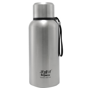MIYACO 【一品川流】 Koruto 316不鏽鋼真空全鋼保溫瓶-2.0L-霧面不鏽鋼色-2入組