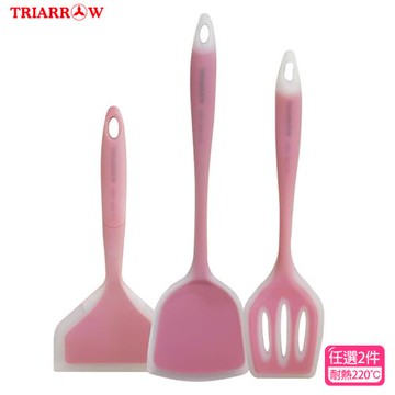 【三箭牌】炫彩耐熱矽膠鏟(粉)鍋鏟/漏鏟/玉子燒鏟(任選2入)