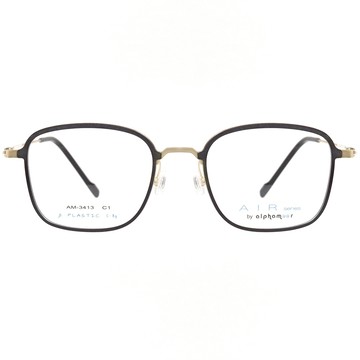 Alphameer 光學眼鏡 AM3413 C1 AIR系列 方框 - 金橘眼鏡