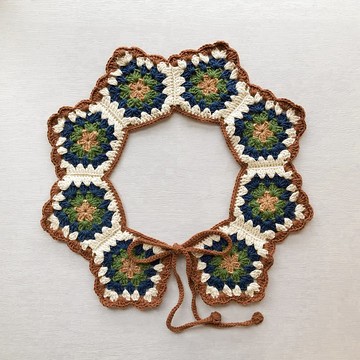 【祖母格 花圈拼拼領片】