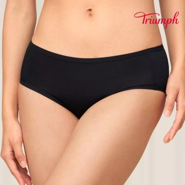 黛安芬-自在嚴選系列 中腰平口內褲 M-EEL 簡約黑