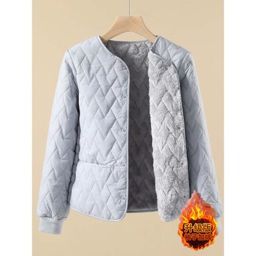 秋冬新款棉服女加絨加厚內膽棉衣貼身保暖打底內搭女士小棉襖外套