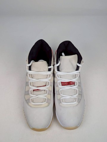 微瑕疵-左右腳鞋底中底泛黃鞋面明顯色差髒汙 378037-016 M11 Air Jordan 11 “Platinum Tint” 奶油白