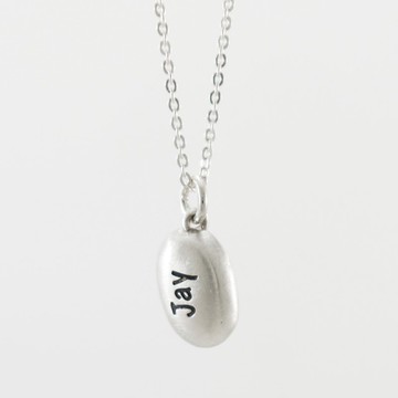 【客製化禮物】咖啡系 -單品咖啡豆- 刻字客製化項鍊 925純銀鎖骨