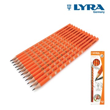 德國LYRA - Groove三角洞洞鉛筆(細)12入-南瓜橘