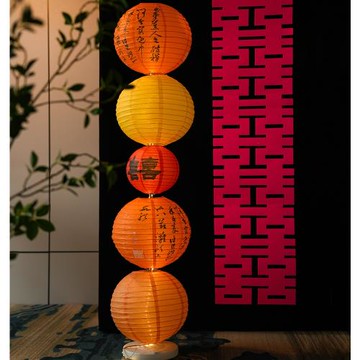 婚房布置新房裝飾女方臥室客廳網紅發光燈籠路引結婚婚慶用品大全