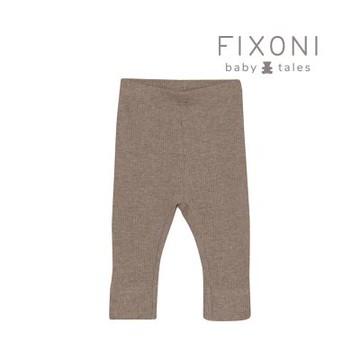 Brands4kids 素面褐色莫代爾貼腿長褲_Fixoni系列