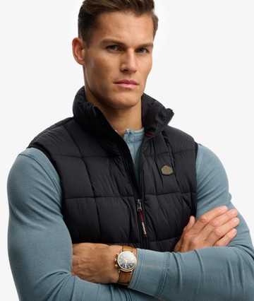 Superdry Men's Box Quilt Fuji Lite Gilet Black Size: Xxxl