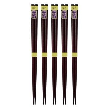 GOZENBO 御膳坊 紫檀木筷 5雙  單件  紫色  1組