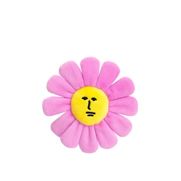 My friend rabbit｜粉紅兔子毛絨冰箱貼(小紫花)