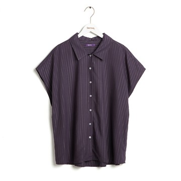 SOMETHING｜女裝｜金蔥剪裁三分袖襯衫