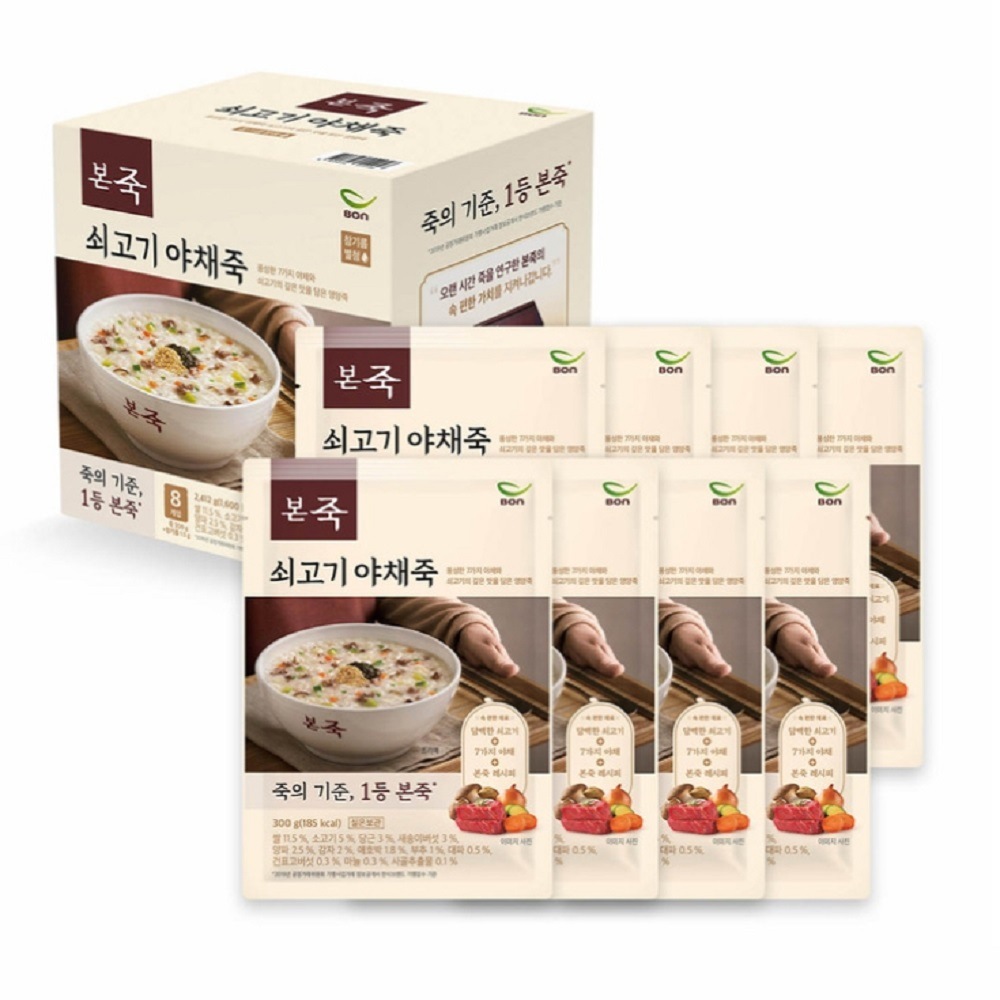 韓国-K MEAL-ボンジュク 牛肉 野菜粥 300g x x