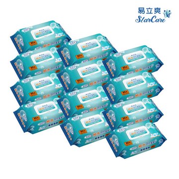 易立爽 純水99%柔濕巾 加厚款大尺寸濕紙巾 80抽12包/箱