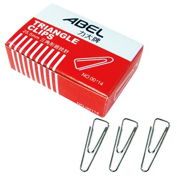 【史代新文具】力大ABEL 00114 25.5mm 小三角迴紋針(70支)