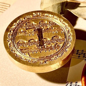 火漆印章 印頭 羅馬數字 1 樂團 樂器 樂譜