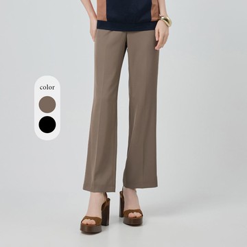 ILEY伊蕾 質感再生纖維直筒西裝褲(兩色；M-2L)