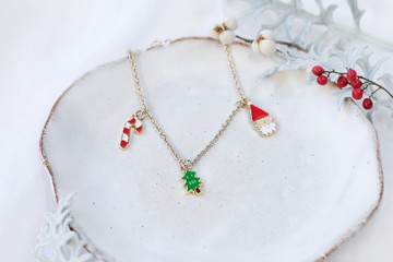 聖誕老公公 拐杖糖 聖誕樹 手鍊 聖誕禮物 客製禮物 紙盒包裝