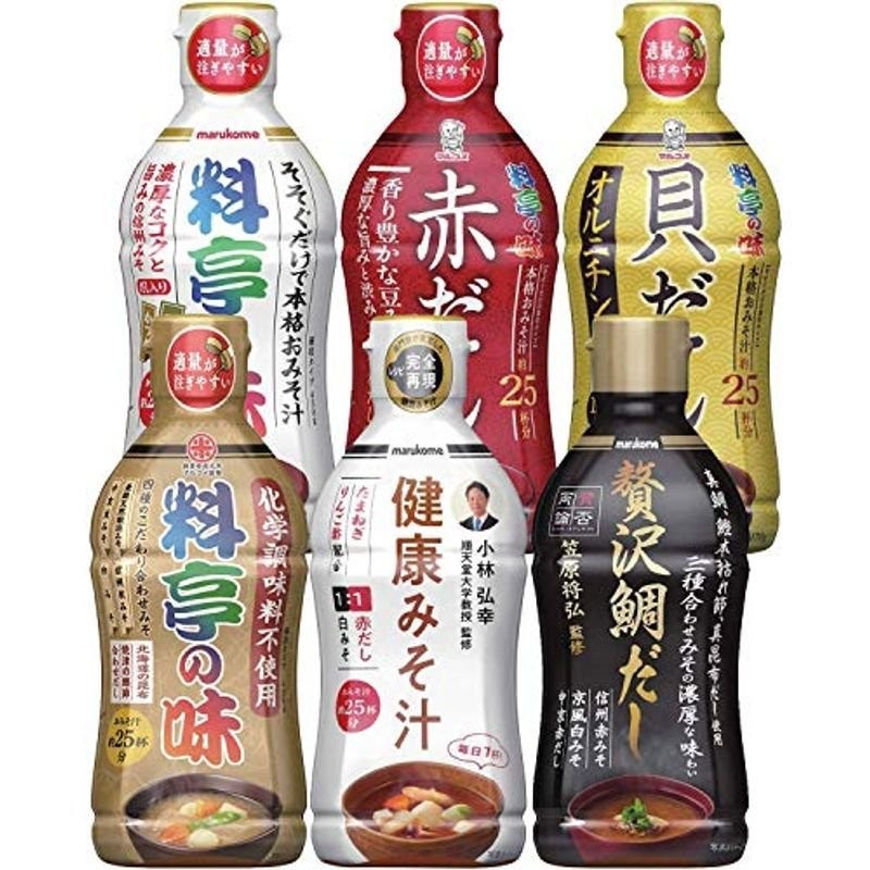 セット商品マルコメ 液みそ 6種 飲み比べセット(料亭の味、赤だし、貝だし、四種合わせ、健康みそ汁、贅沢鯛だし 各1本) 通販  LINEポイント最大0.5%GET | LINEショッピング