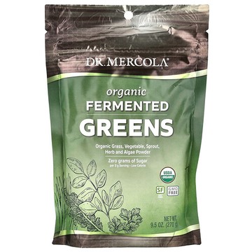 Dr. Mercola, 有機發酵綠色植物，9.5 盎司（270 克）