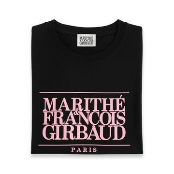 MARITHÉ FRANÇOIS GIRBAUD MFG 女款短版 經典LOGO 短袖上衣 T恤-黑色