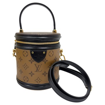 LOUIS VUITTON LV 路易威登 棕色 原花 Reverse 帆布 Cannes 兩用包 M43986 【二手名牌BRAND OFF】