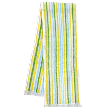 日本丸真 Eco de Cool 涼感運動毛巾 直紋芥末綠_廠商直送