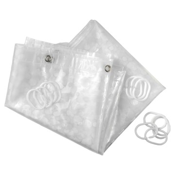 comet EVA防水浴簾 附掛環*12  180 x 180cm  透明色  1組