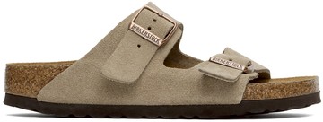 Birkenstock 灰褐色 Narrow Arizona Soft Footbed 凉鞋