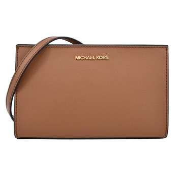 MICHAEL KORS SHEILA 防刮皮革拉鍊肩背/斜背包-小/棕_廠商直送