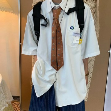 六款顏色可選 短袖襯衫男 夏季薄款 日系襯衫 小清新 日系上衣 口袋裝飾 男生 休閒 寬鬆 制服 校園風