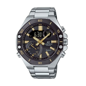 【CASIO 卡西歐】EDIFICE 藍牙 排程計時器 賽車運動 經典黑 ECB-10DB-1A9_48.5mm