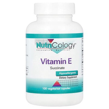 Nutricology, 維生素 E，琥珀酸，100粒植物膠囊