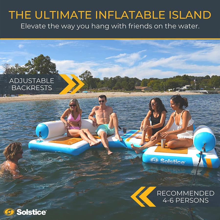 SOLSTICE Original Inflatable Floating Dock Series, Stable Platform Raft for