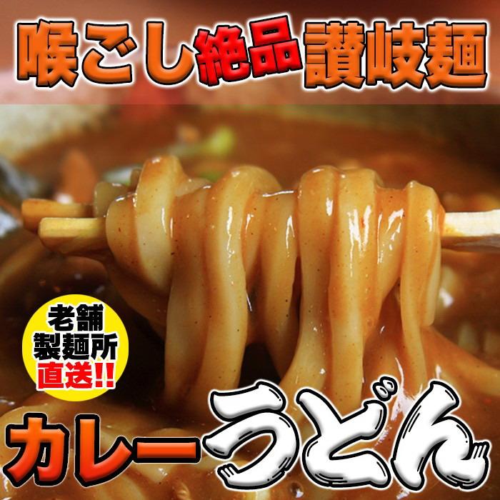 ゆうパケット発送讃岐の製麺所が作る、辛すぎないスパイシーなカレーうどん4食(180g×4)