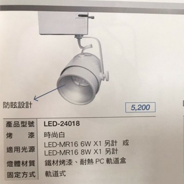 LED MR16替換式軌道燈 可換光源型投射燈 LED-24016/18白 LED-24017/19黑【高雄永興照明】【APP滿額下單10%點數(單一帳號最高5000點)】1/31止