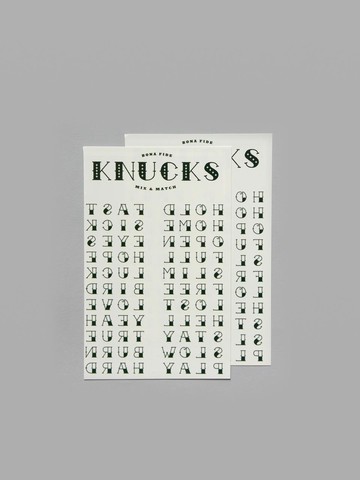 knucks Pairs tattoo sticker