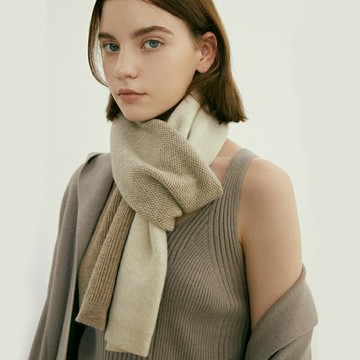 【巴黎精品】現貨+預購 針織圍巾圍脖圍冷氣房披肩秋冬保暖加絨加厚磅休閒生日禮物-正反拼色針織a1ls75