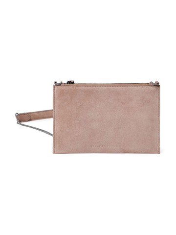 Brunello Cucinelli Kids - rectangle-shape leather bag - kids - Leather - One Size - Pink