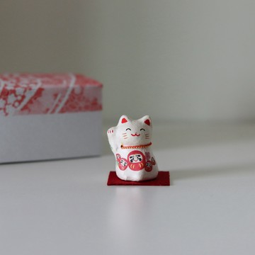 【Yourtableware】禮物獨家  日本 Ryukodo龍虎堂 迷你招財貓  和紙擺飾