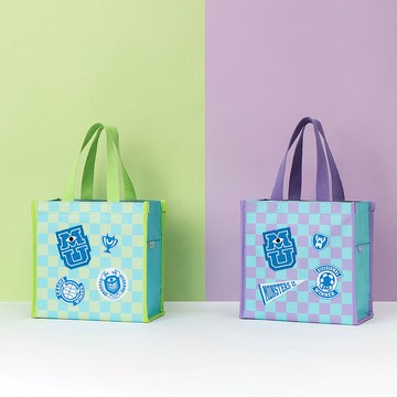 皮克斯怪獸出沒系列 棋盤格防潑水杯用提袋