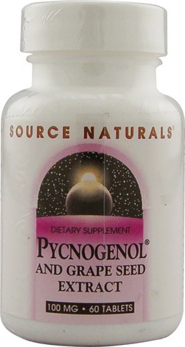 Source Naturals Pycnogenol and Grape Seed Extract 100 mg - 60 Tablets