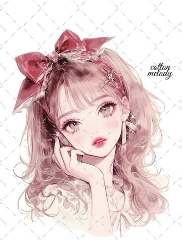 original sticker no.5590 人物貼紙 原創貼紙 人物貼紙 女孩貼紙 原創人物貼紙
