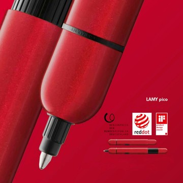 【LAMY】 原子筆 / pico 口袋系列 - 狂野紅 - 官方直營旗艦館