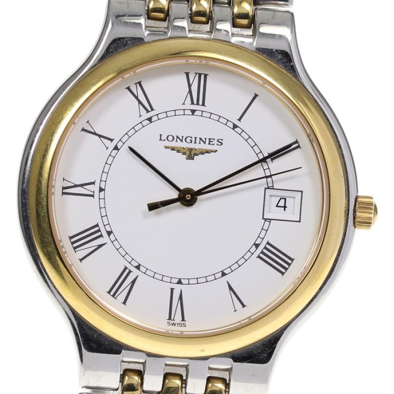 LONGINES ロンジン フラッグシップ デイト クォーツ約38mm - レザーベルト