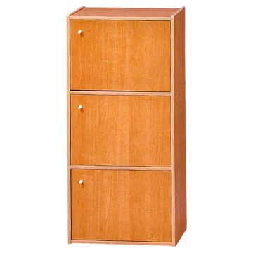 三茂木業 三層門櫃 木紋質感 四款美觀貼面  41.7 x 28.4 x 88.7cm  顏色隨機