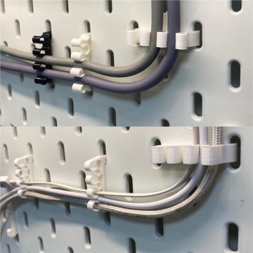 洞洞板配件理線器  插排固定理線夾 數據線充電線電源線夾