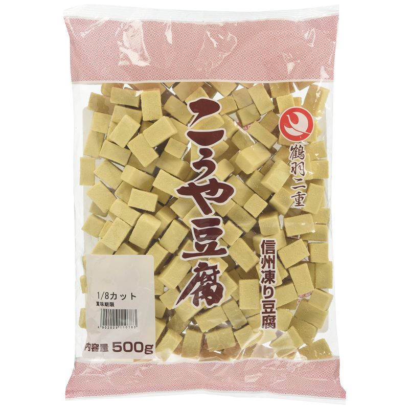 鶴羽二重高野豆腐1 8四角カット 500g