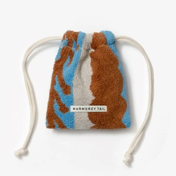 韓國 WARMGREY TAIL 毛巾收納束口袋 可可森林