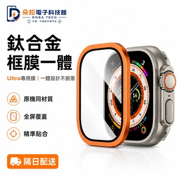 Ultra 2 專用手錶防窺貼 適用 Apple Watch Ultra 2 1 49mm 鋁合金邊框膜 iWatch